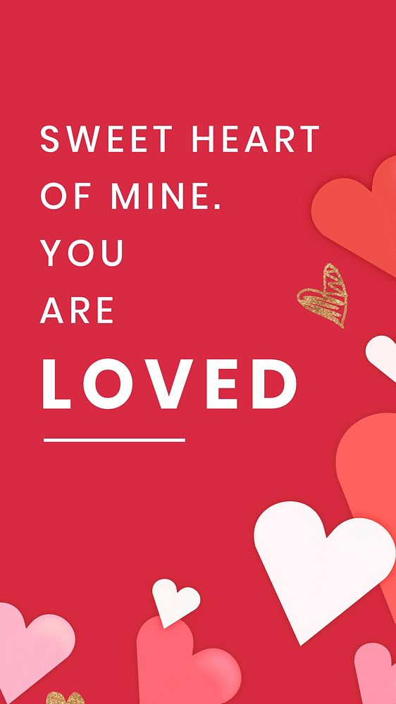 Valentine's quote Facebook story template