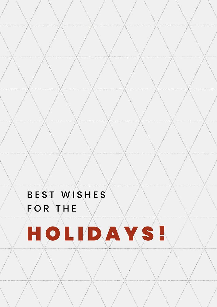 Holiday greetings poster template