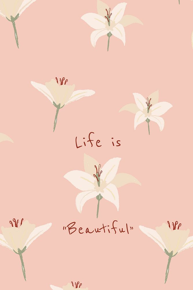 Floral quote template