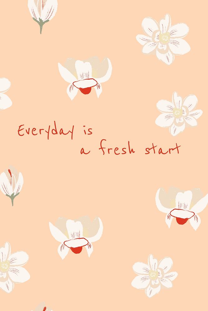 Floral quote template