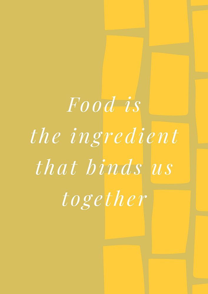 Food quote  poster template