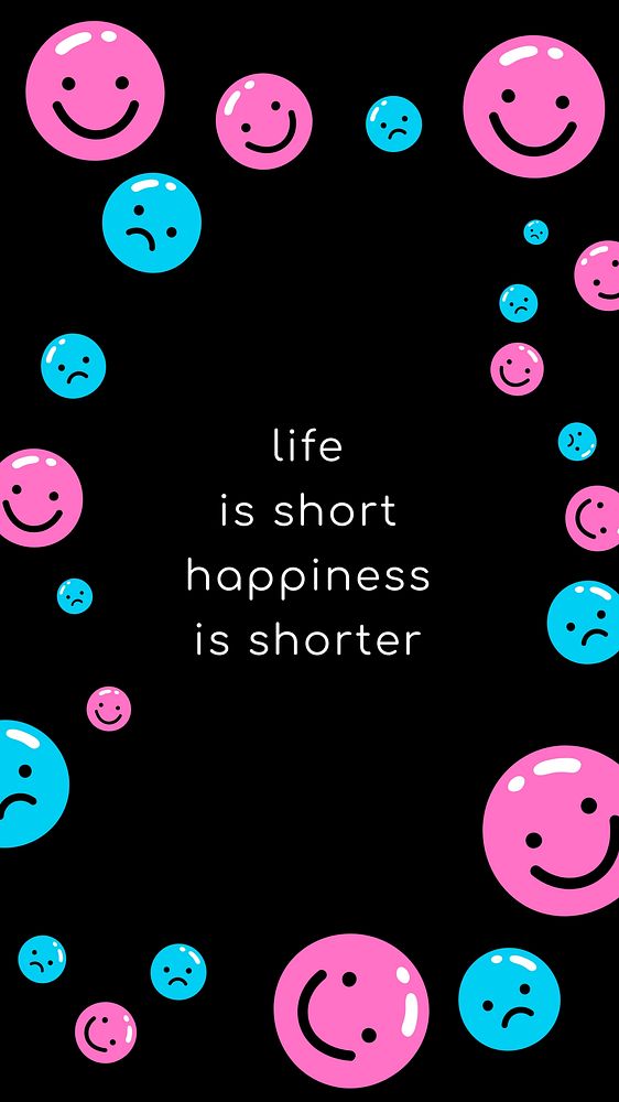 Happiness quote Facebook story template