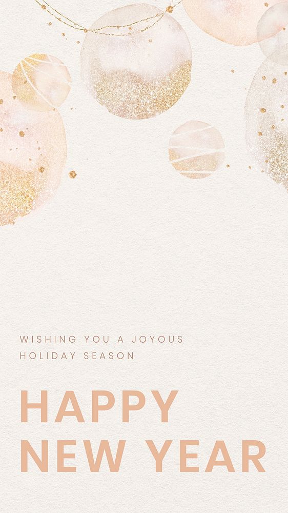 New year greeting  Instagram story template
