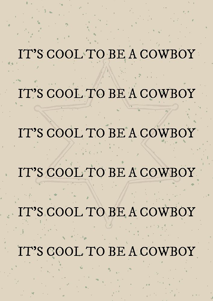 Cowboy poster template