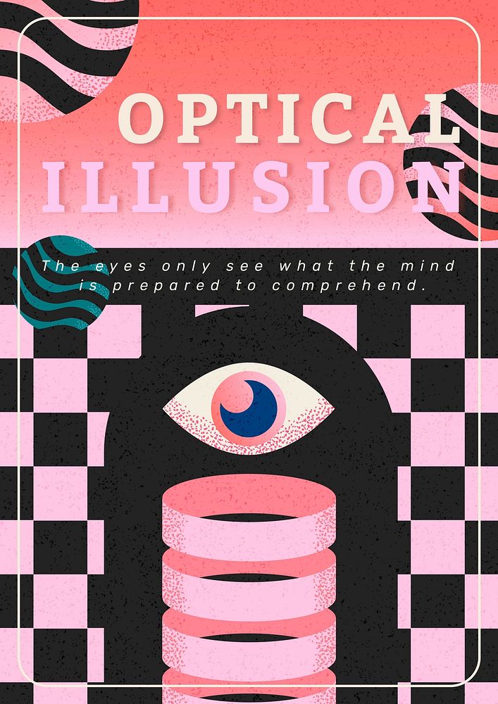Optical illusion poster template