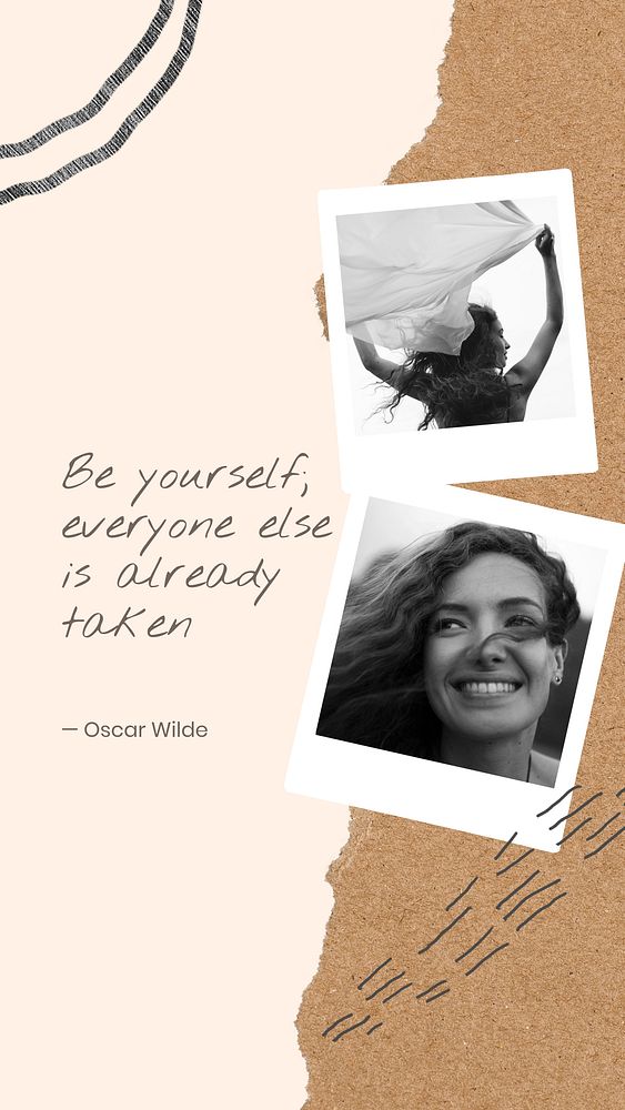 Motivational quote social story template | Free Photo - rawpixel
