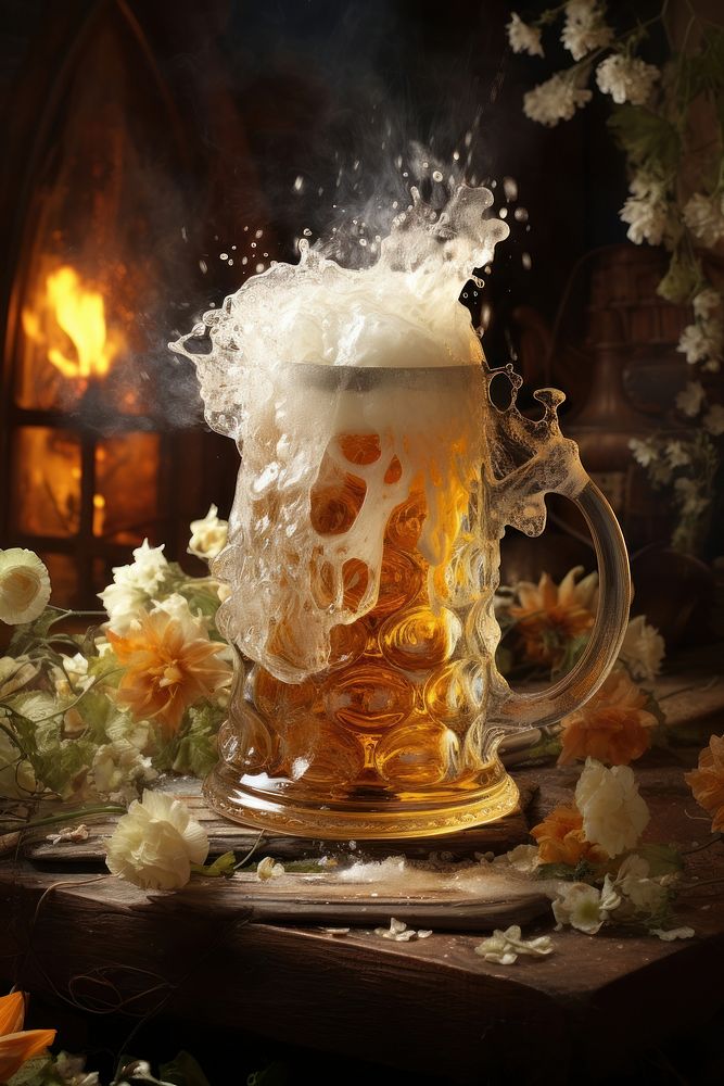 Beer drink glass mug. AI generated Image by rawpixel.