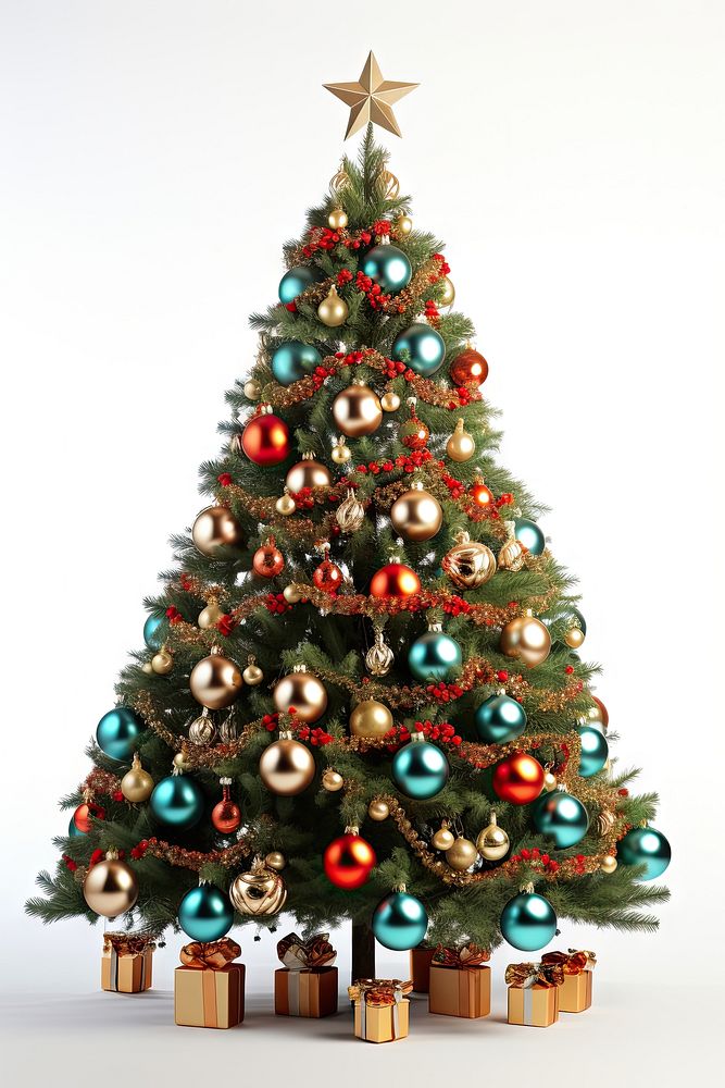 Christmas tree christmas ornament plant. AI generated Image by rawpixel.