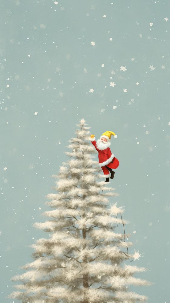 Christmas tree celebration outdoors. AI generated Image by rawpixel.