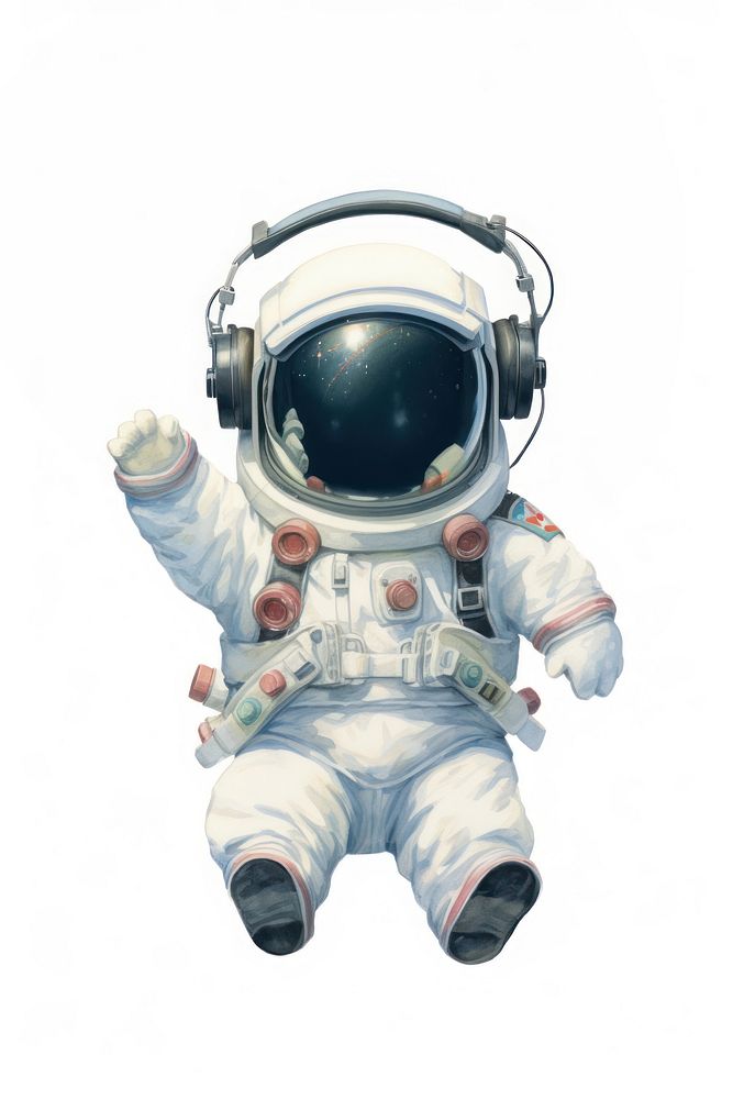 Rabbit astronaut white background technology clothing. AI generated Image by rawpixel.