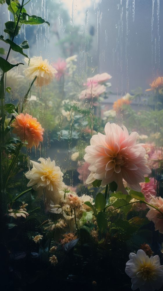 Flower garden outdoors nature forest. AI generated Image by rawpixel.