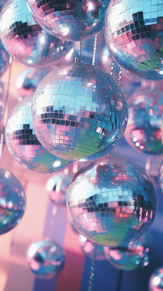 Disco balls sphere illuminated backgrounds