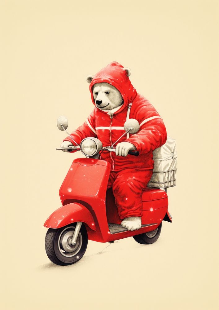 Scooter motorcycle vehicle red. AI generated Image by rawpixel.