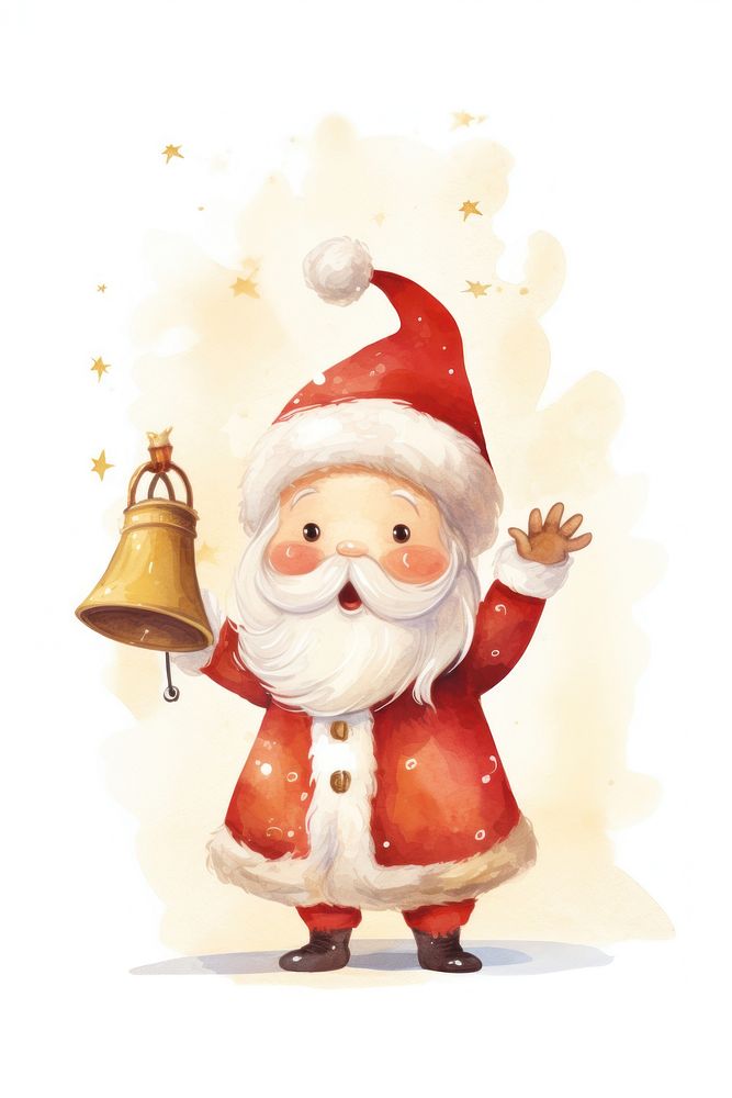 Santa ringing bell celebration decoration creativity. AI generated Image by rawpixel.