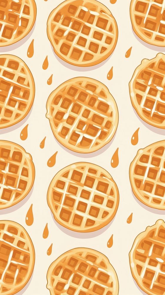 Waffles backgrounds pattern food. AI generated Image by rawpixel.