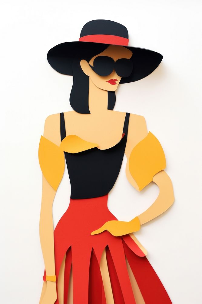 Woman costume fashion cartoon. AI generated Image by rawpixel.