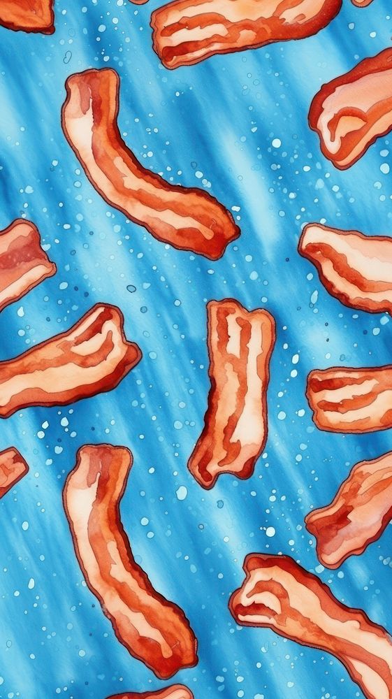 Bacon backgrounds pattern pork. AI generated Image by rawpixel.