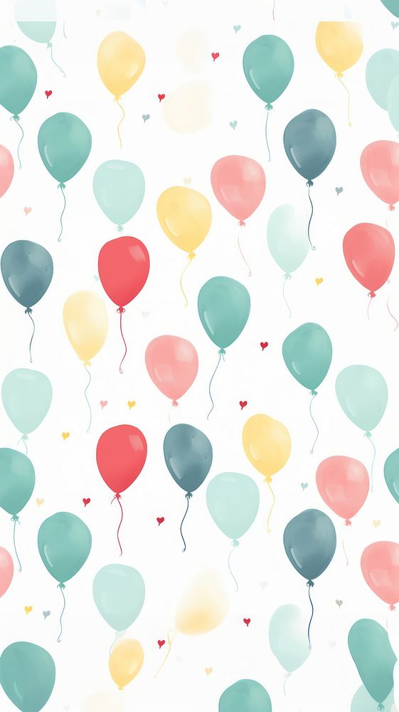 Balloons backgrounds pattern paper. AI generated Image by rawpixel.