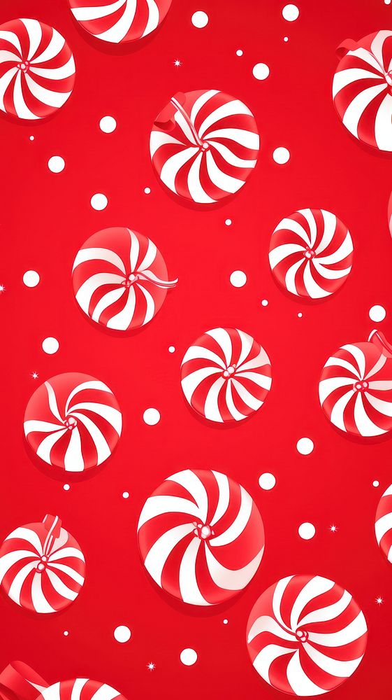 Candy cane christmas wallpaper pattern. AI generated Image by rawpixel.