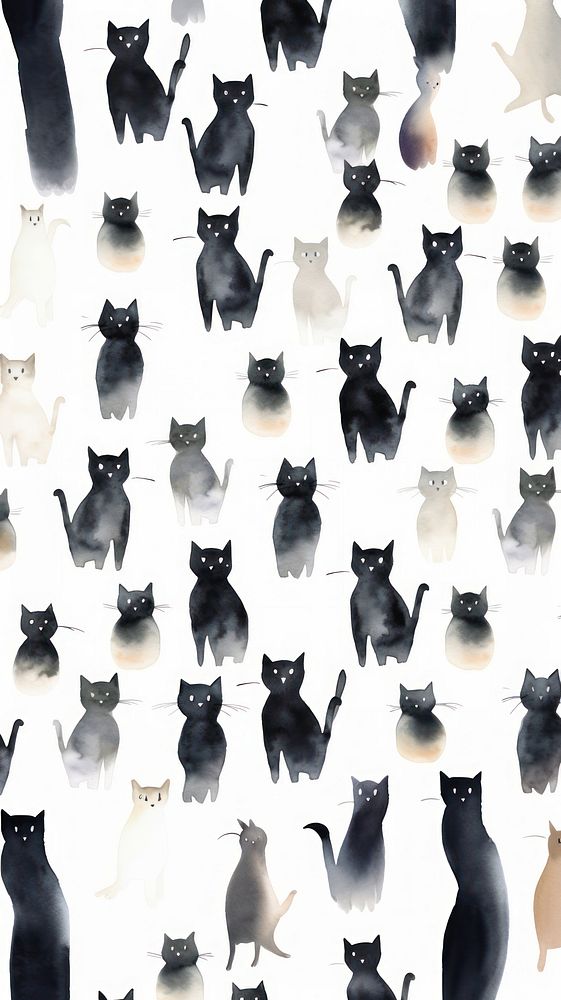 Cat backgrounds pattern animal. AI generated Image by rawpixel.