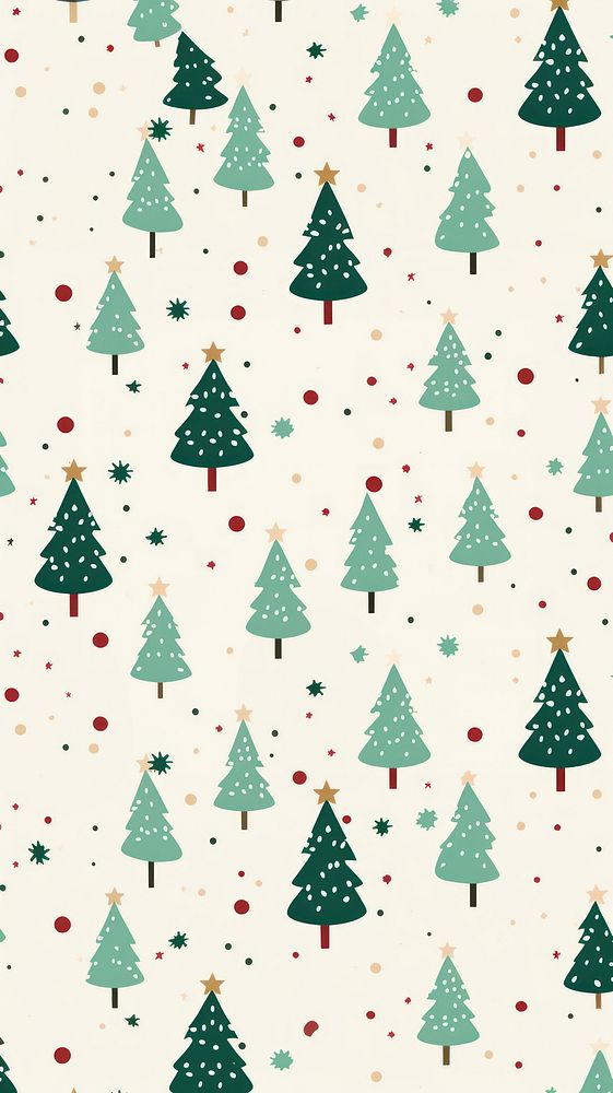 Christmas tree pattern paper backgrounds. AI generated Image by rawpixel.
