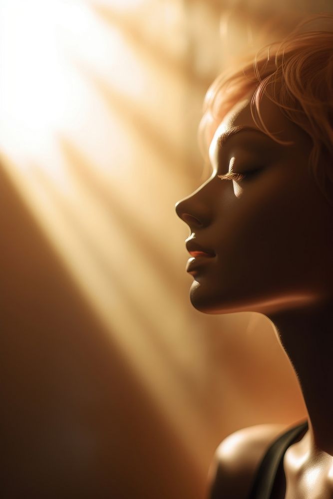 Sunlight portrait adult woman. AI generated Image by rawpixel.