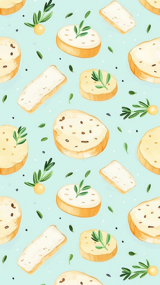 Cream cheese pattern backgrounds bread. AI generated Image by rawpixel.