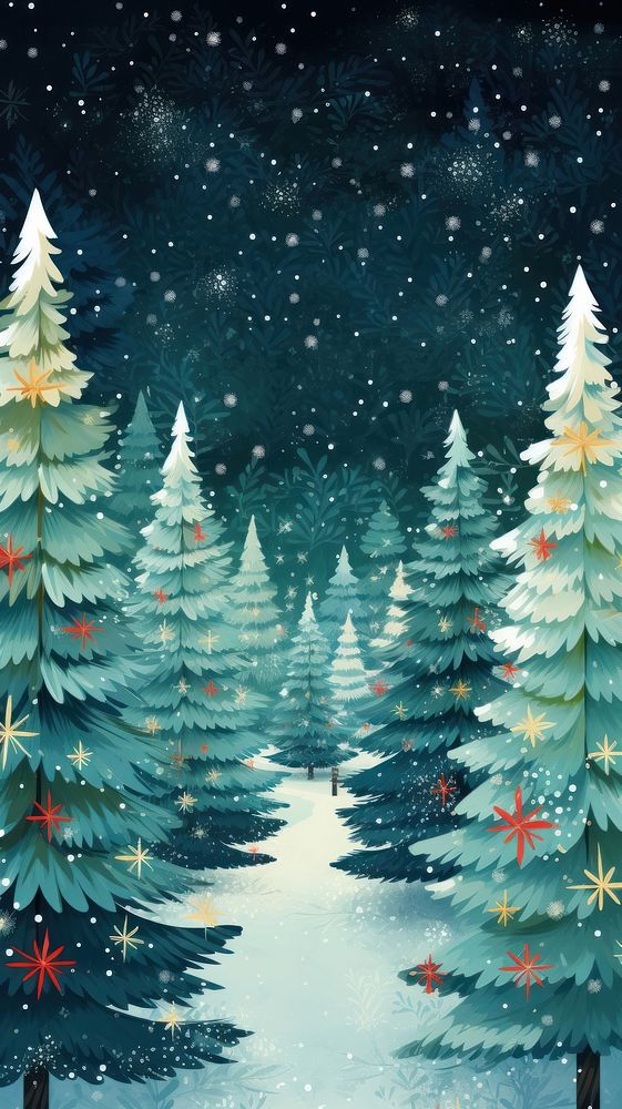 Festive Christmas tree christmas backgrounds outdoors. AI generated Image by rawpixel.