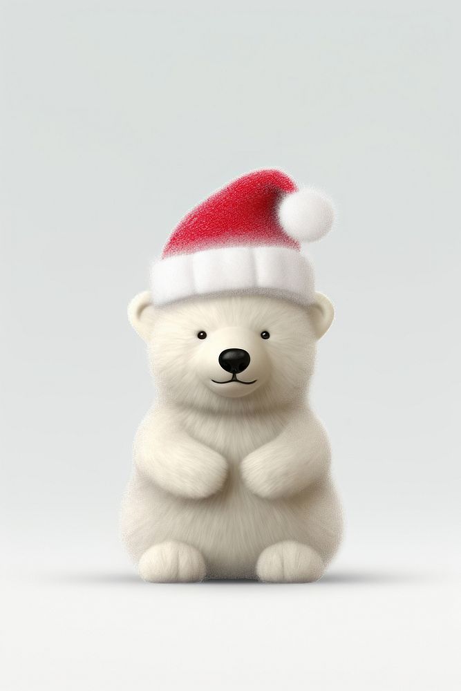 Christmas polar bear christmas figurine mammal. AI generated Image by rawpixel.