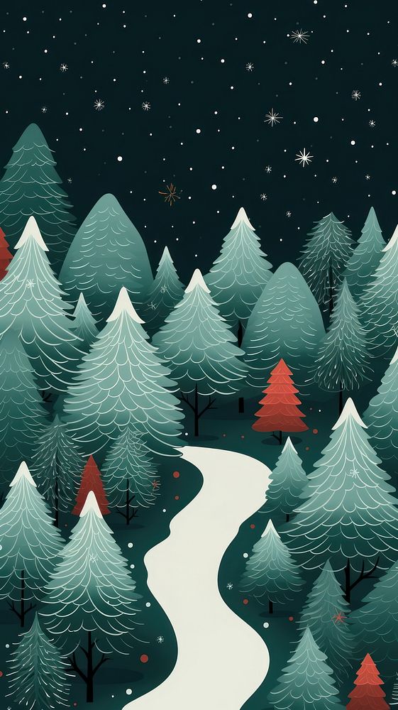 Christmas Wallpaper christmas outdoors nature. AI generated Image by rawpixel.