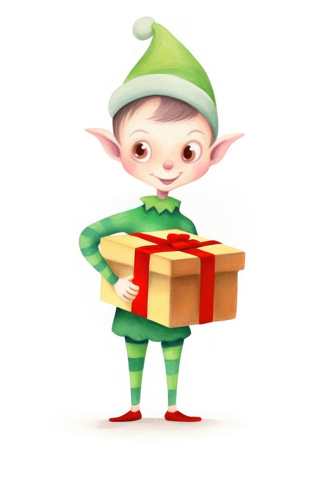 Elf cute gift box. AI generated Image by rawpixel.