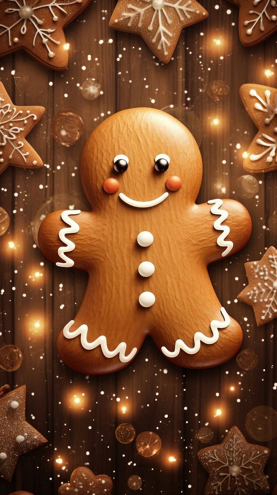 Anime cool gingerbread christmas cookie. AI generated Image by rawpixel.