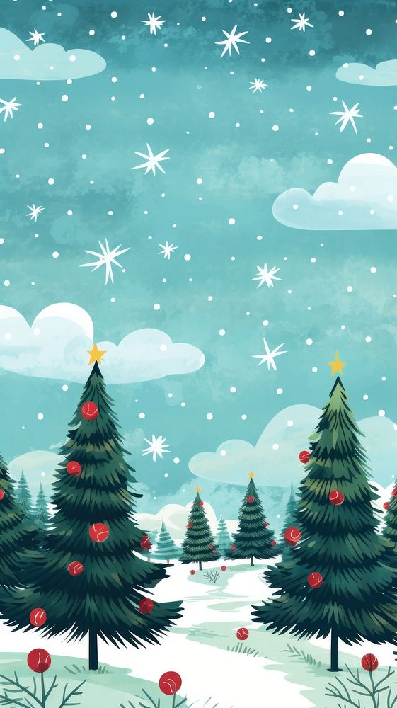 Festive Christmas tree christmas backgrounds plant. AI generated Image by rawpixel.