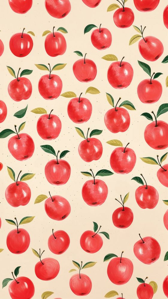 Apple pattern fruit plant. AI generated Image by rawpixel.