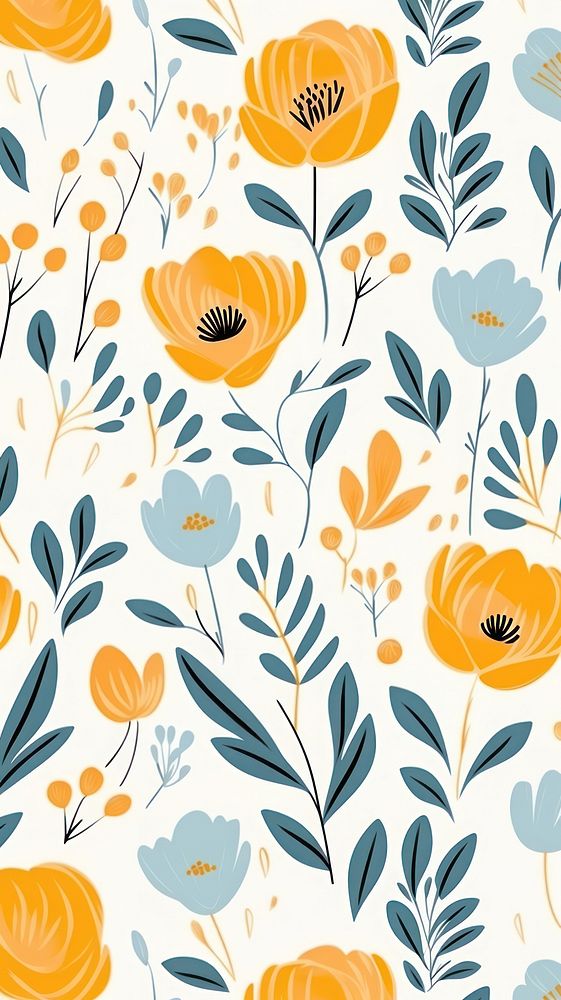 Spring floral pattern inflorescence backgrounds. AI generated Image by rawpixel.