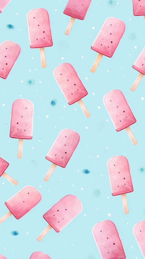 Ice pop backgrounds dessert pattern. AI generated Image by rawpixel.