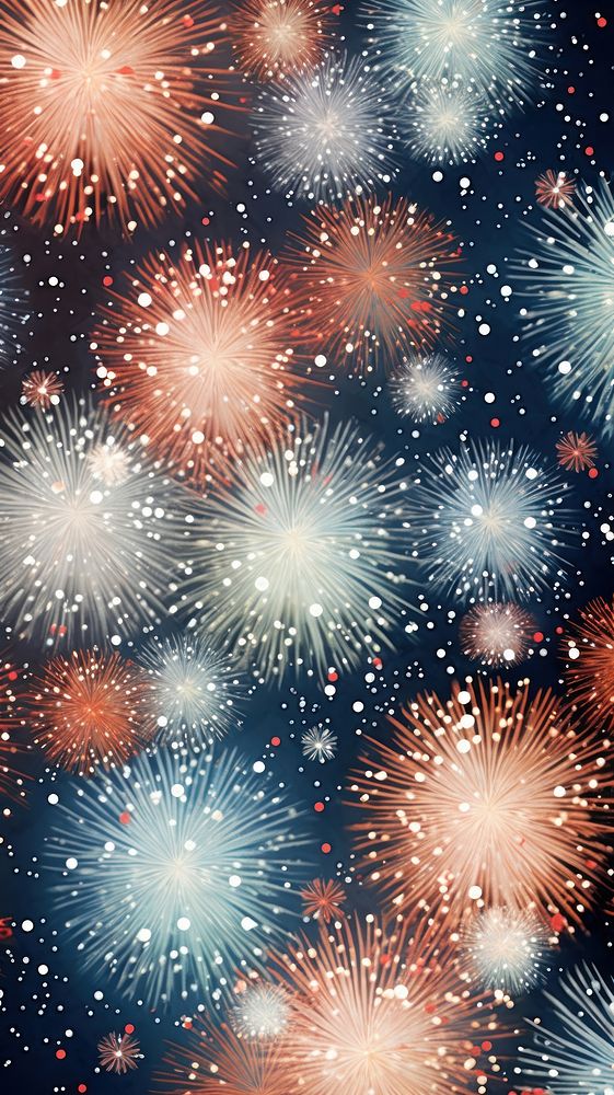 Firework pattern mobile wallpaper fireworks outdoors night. AI generated Image by rawpixel.