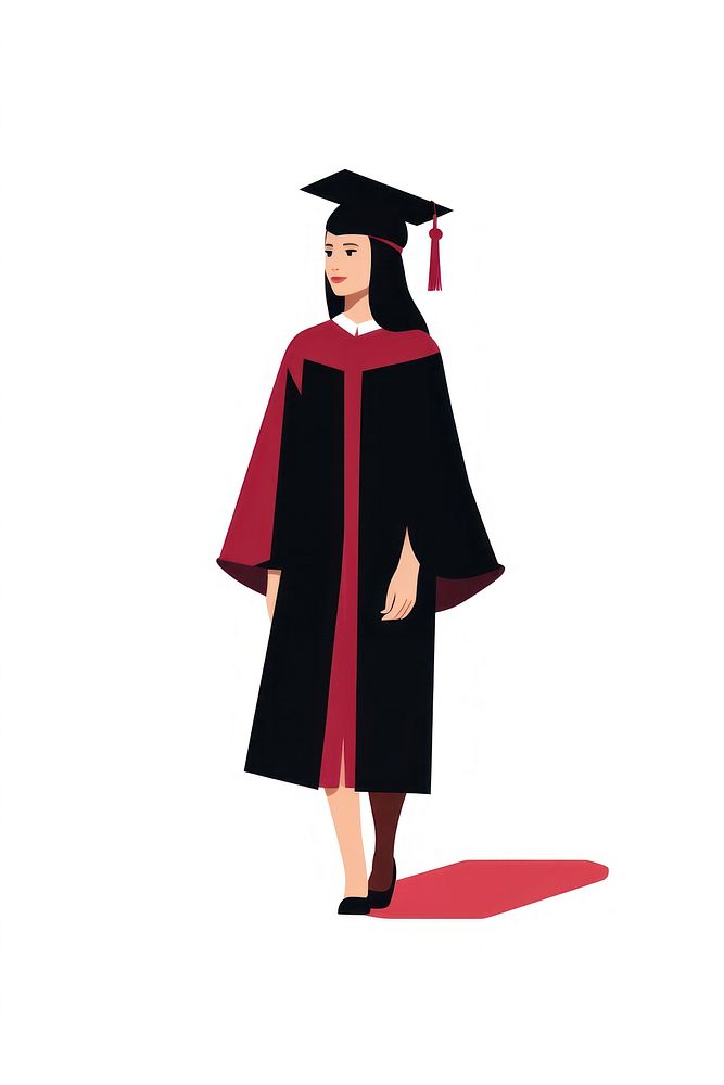 Graduation graduation adult white background. AI generated Image by rawpixel.