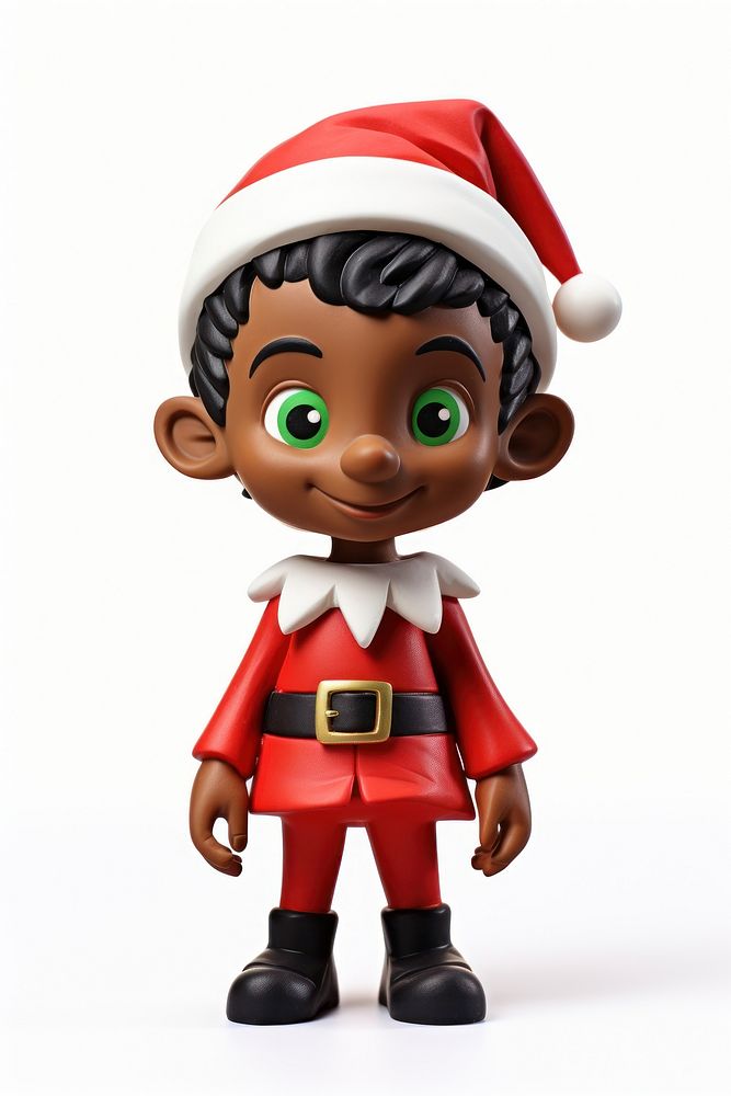 Christmas black elf christmas figurine cute. AI generated Image by rawpixel.
