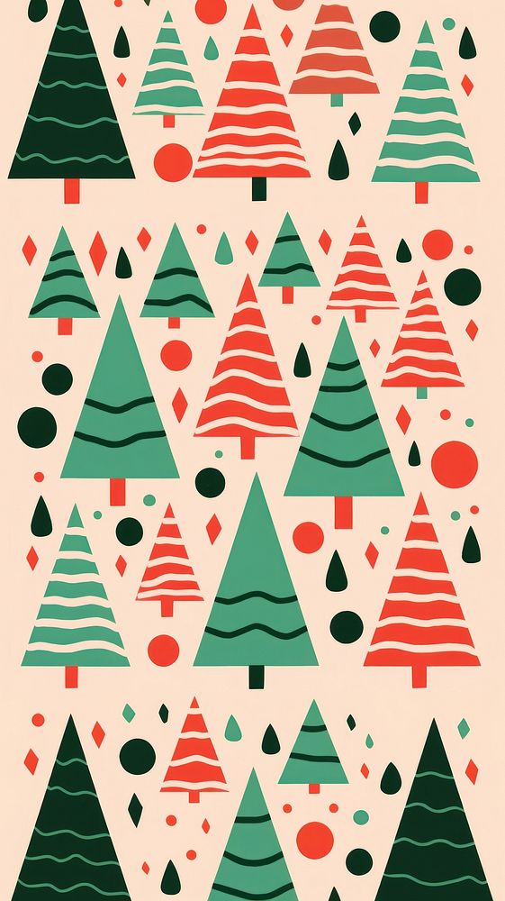 Christmas tree pattern backgrounds celebration. AI generated Image by rawpixel.