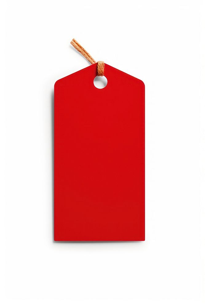 Gift red tag white background rectangle dynamite. AI generated Image by rawpixel.