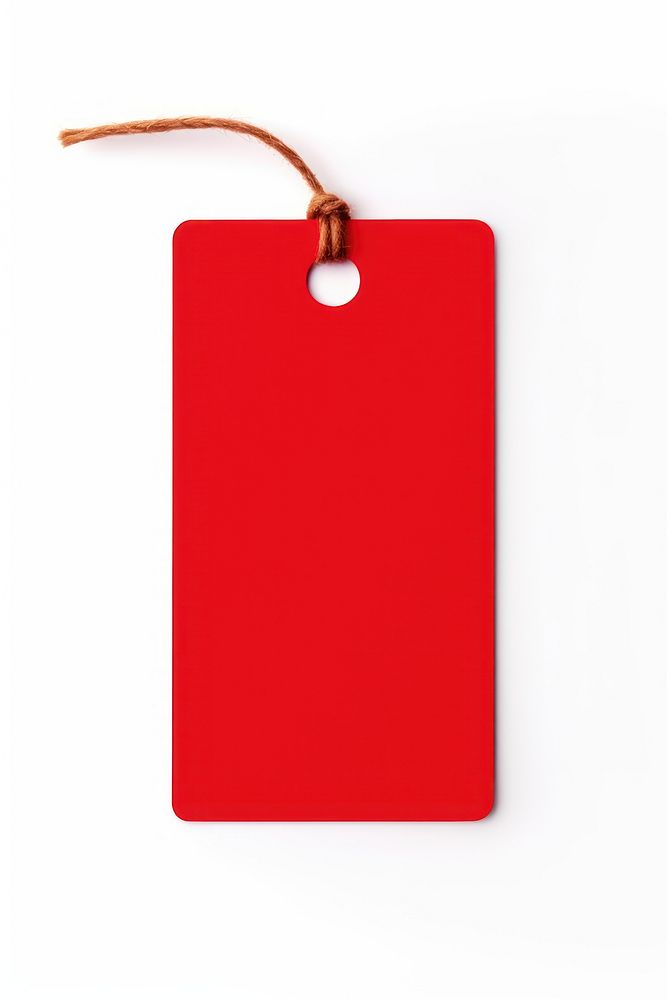 Gift red tag white background accessories rectangle. AI generated Image by rawpixel.