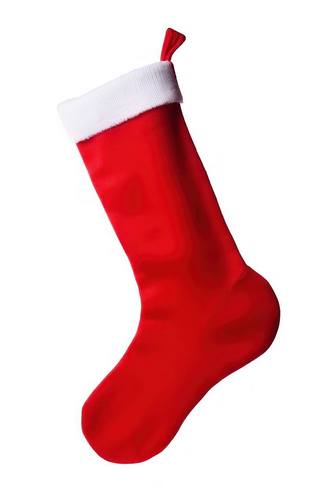 Red sock christmas gift white background. AI generated Image by rawpixel.