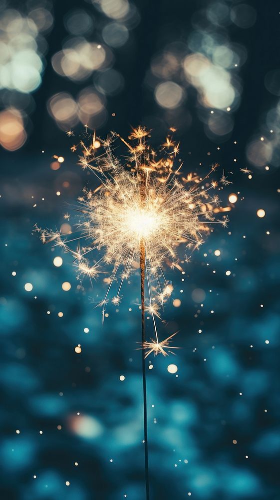 Sparkler mobile wallpaper fireworks outdoors sparks. AI generated Image by rawpixel.