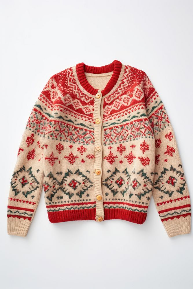 Christmas cardigan sweater sweatshirt outerwear. AI generated Image by rawpixel.