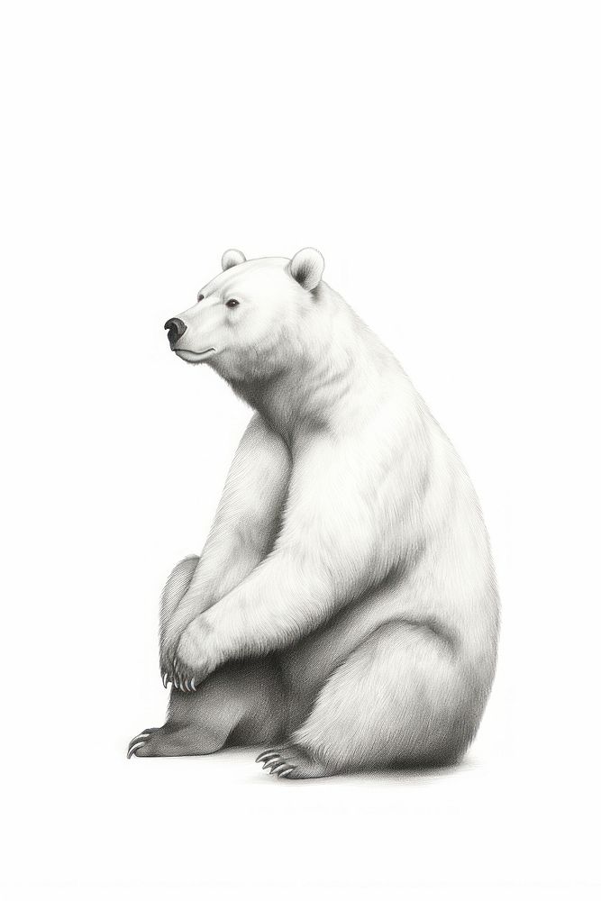  Bear sit wildlife mammal animal. AI generated Image by rawpixel.
