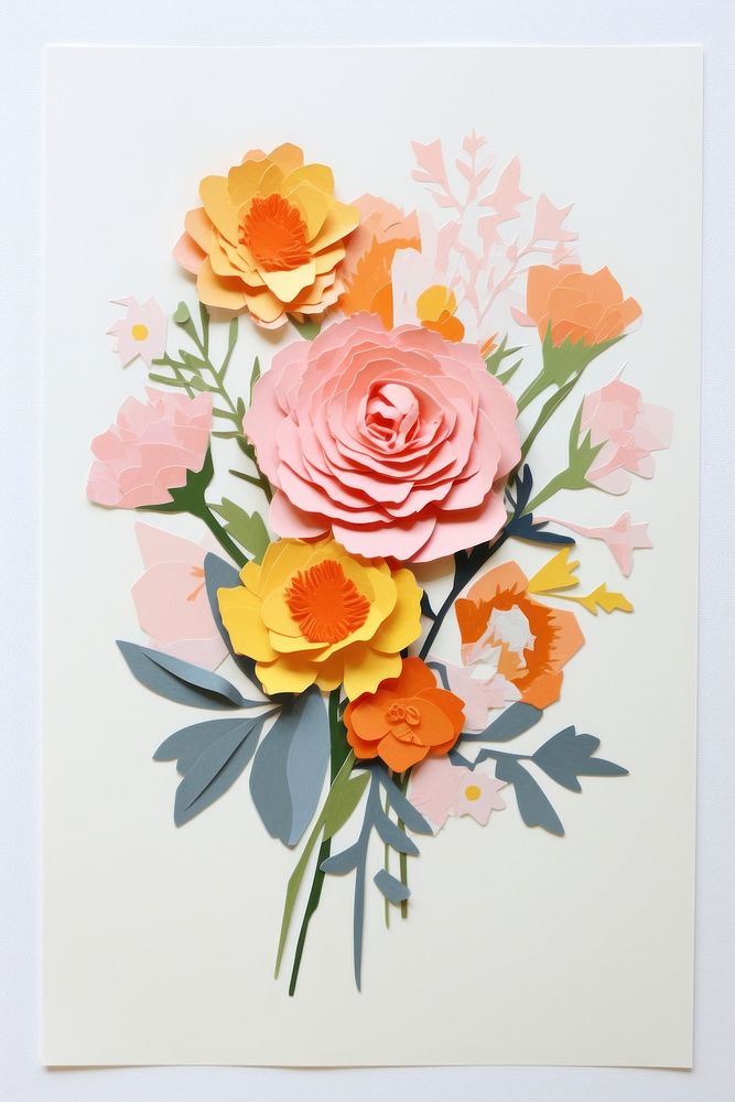 Flower bouquet art painting petal. AI generated Image by rawpixel.