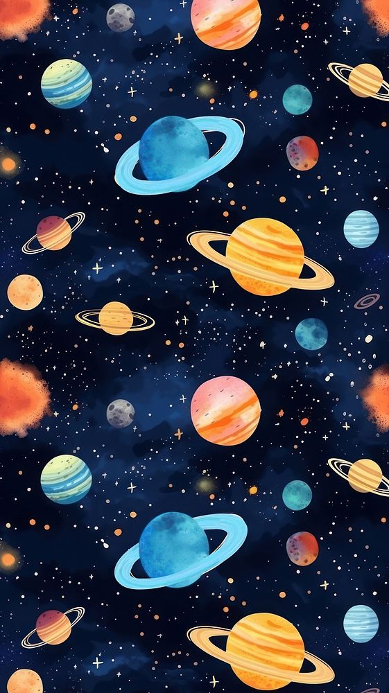 Cute pattern space backgrounds astronomy. | Free Photo Illustration ...