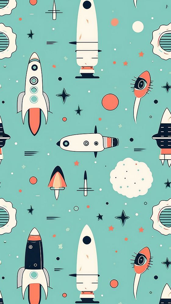 Spaceship backgrounds vehicle pattern. AI generated Image by rawpixel.