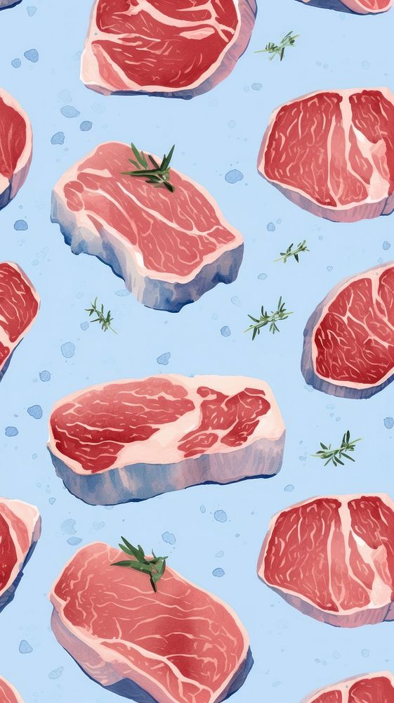 Steak backgrounds pattern meat. AI generated Image by rawpixel.